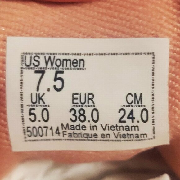 VANS Women's Ward Low Black/White/Multi (Salmon)Tie Dye Sneakers - Size .7.5 - Picture 9 of 9